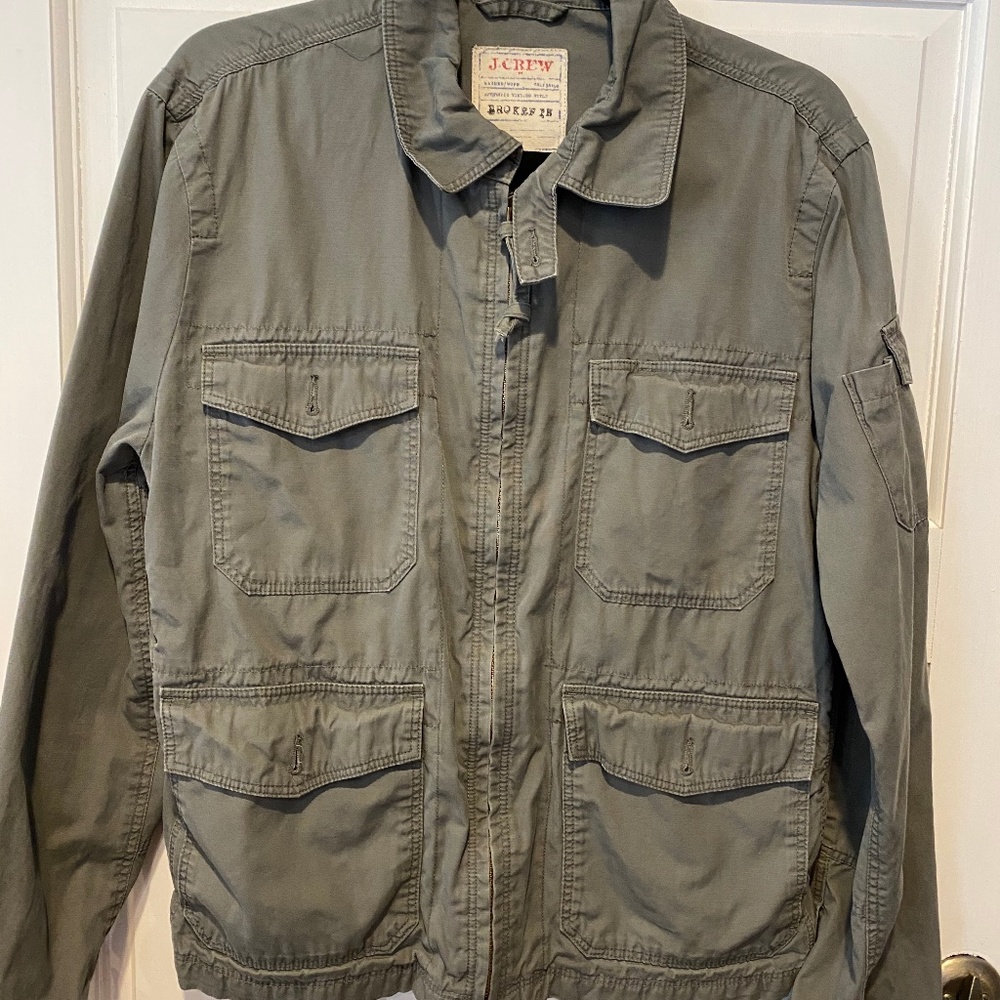 J Crew Classic Twill Chino Broken In Jacket